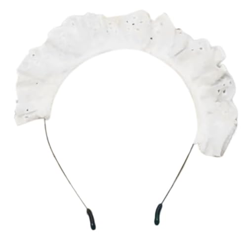 Limtula Sweet Women Anime Gatherings Haarband Plissee Spitze Stirnbänder Japanischer Stil Cosplay Dienstmädchen Haarreifen für Auftritte von Limtula