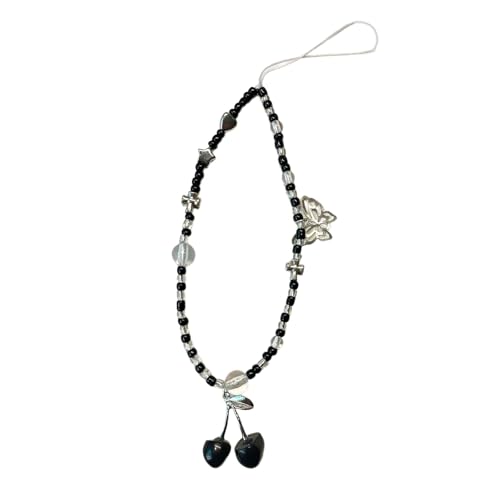 Limtula Tragbare Hand Craft Cherrys Charme Perlen Telefon Lanyard Vielseitiges Modezubehör Für Taschen Und Brieftaschen Dekoration von Limtula