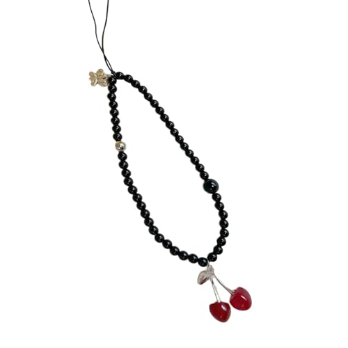 Limtula Tragbare Hand Craft Cherrys Charme Perlen Telefon Lanyard Vielseitiges Modezubehör Für Taschen Und Brieftaschen Dekoration von Limtula