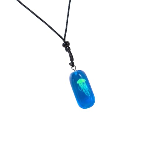 Limtula Tragbare und bequeme Quallen-Halskette mit sanftem Nachtlicht, Schmuck-Accessoire für Partys, Freizeitkleidung von Limtula