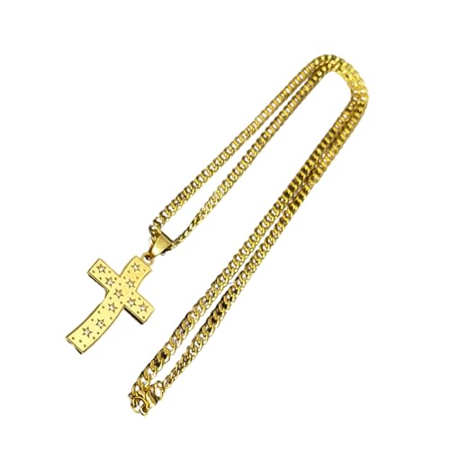 Limtula Verstellbare Kette Kreuz Anhänger Halskette Zubehör für Damen und Herren Edelstahl Vielseitiges Modeaccessoire von Limtula