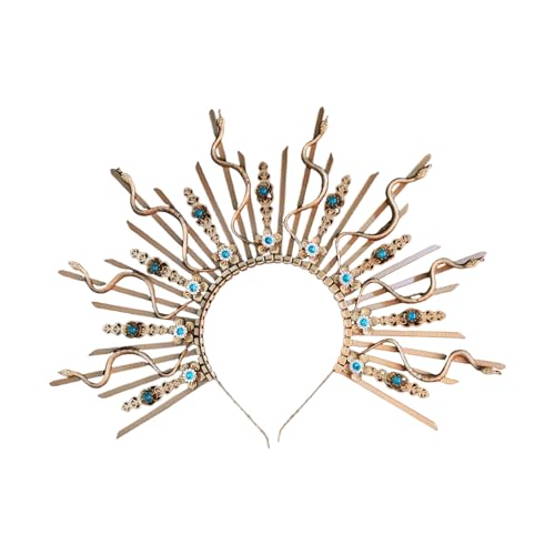 Limtula Verstellbare Schlangenkopf-Krone, Haar-Accessoire für Damen, um jedem Outfit einen Hauch von mythischem Charme zu verleihen von Limtula