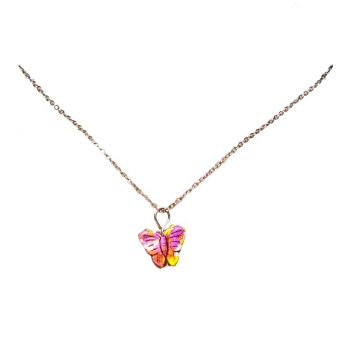 Limtula Verstellbare Schmetterling Charme Halskette Vielseitige Dünne Kette Neckkettenschmuck Für Frauen Mädchen Mode Accessoire Verstellbare Schmetterling Kettenkette Halskette von Limtula