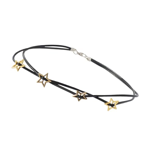Limtula Vielseitige, zweilagige Stern-Charm-Halskette, stapelbar, verstellbare Schlüsselbeinkette, Schmuck für den täglichen Gebrauch, eleganter Schmuck für besondere Anlässe, Einheitsgröße, Wie von Limtula