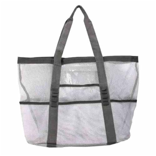 Limtula Wasserdichte Strandtaschen für Erwachsene, große Kapazität, Schultertaschen für Reisen, Aufbewahrungstasche, Handtasche, weiß von Limtula