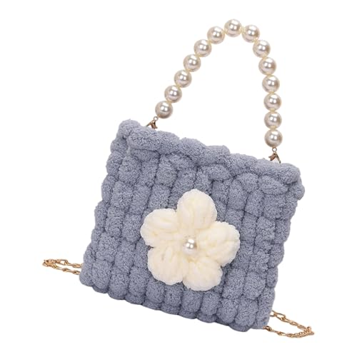 Limtula Weiche Wolke Wie Gestrickte Blumenbeutel Mit Gestrickten Blumen Mit Leichtfreundlichkeit Crossbody Taschen Abend Geldbeutel Stilvoller Gestrickter Tasche von Limtula