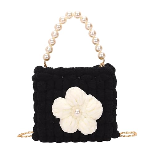 Limtula Weiche Wolke Wie Gestrickte Blumenbeutel Mit Gestrickten Blumen Mit Leichtfreundlichkeit Crossbody Taschen Abend Geldbeutel Stilvoller Gestrickter Tasche von Limtula