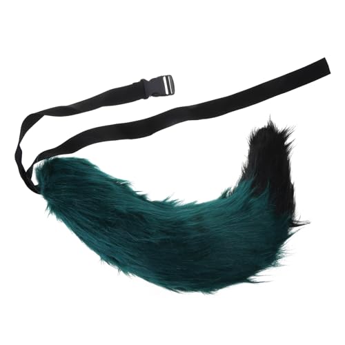 Limtula Wolf Ohr Stirnband Schwanz Mädchen Cosplay Zubehör Biest Ohren Grün Fursuit Maskerade Halloween Cosplay Party von Limtula