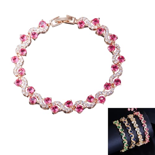 Limtula Zeitgenössisches Tennisarmband Mit Kubischem Zirkoniasteinverstellbares Armband Schmuck Für Tägliche Verschleiß Oder Besondere Anlässe Tennisarmband Für Sie von Limtula