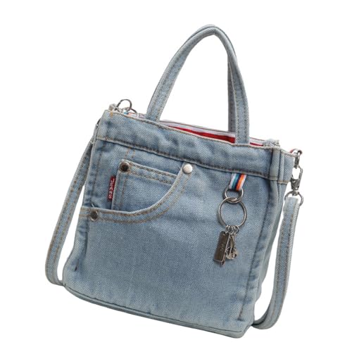 Limtula damen umhängetasche mit oberem griff mode umhängetasche mode umhängetasche retro umhängetasche alltag arbeitstasche damen umhängetasche damen umhängetasche denim umhängetasche, hellblau von Limtula