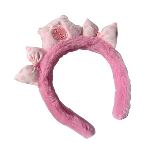 Lustiger Capibara-Haarreif, Cartoon-Plüsch-Haarband, Musik-Festival, Kopfbedeckung, für Damen und Mädchen, Gesichtswäsche, Stirnband für den täglichen Gebrauch von Limtula