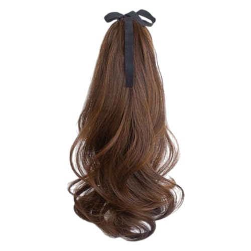 Mädchen Hair Piece Haarverlängerungen Ponytail Coser Kopfbedeckung Chignons Zeigen Kleine Gesicht Vielseitige Lockige Perücken Täglich Verschleiß von Limtula