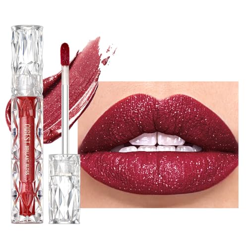 Metallic Lip Gloss Langlebige Wasserdichte Stark Pigmentierte Stickbecher Diamant Schimmernlippenlippenstift Make Up von Limtula