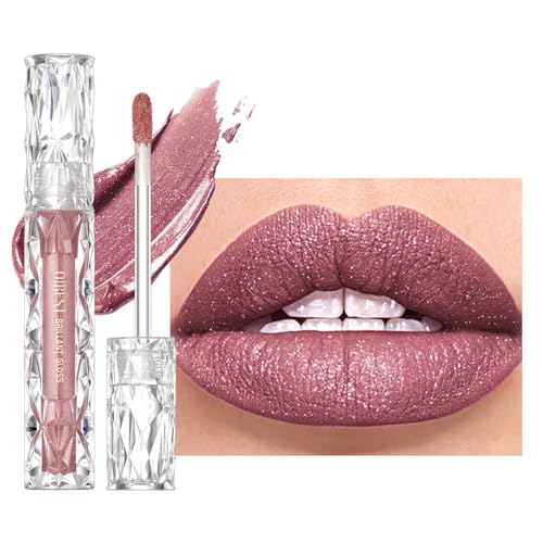 Metallic Lip Gloss Langlebige Wasserdichte Stark Pigmentierte Stickbecher Diamant Schimmernlippenlippenstift Make Up von Limtula