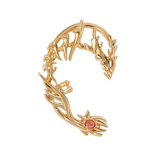 Modische Drachen-Ohr-Accessoire, stilvoller Ohrschmuck, kein Piercing, Messing-Textur, Uinque-Ohrringe für den täglichen Gebrauch von Limtula