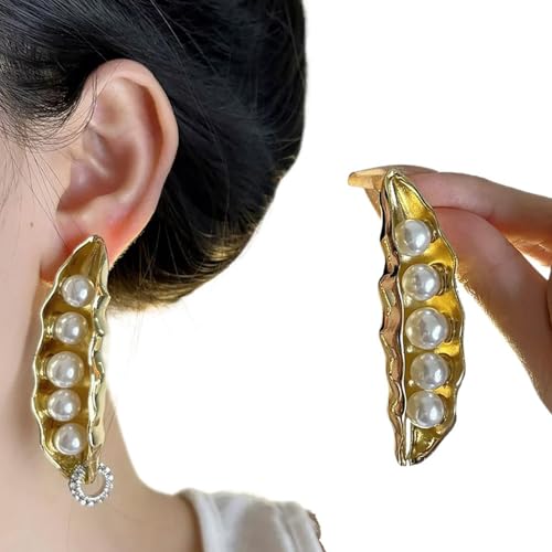 Multifunktionale Vintage Stile Metall Plattierte Dangelohrringe Mit Nachahmungsperlen Für Frauen Modeschmuck von Limtula