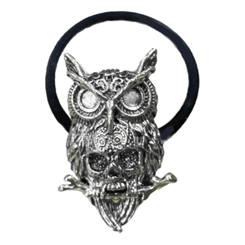 Punk Styles Metall Eule Schädel Haarband Cosplay Haargummi Halloween Haarschmuck von Limtula