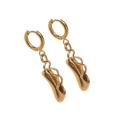 Retro Dance Schuhkirschen Drop Ohrringe Künstlerische Handgefertigte Leichter Komfortohrschmuck Für Tägliche Kleidung Retro Ballet Pantoffeln Ohrringe von Limtula