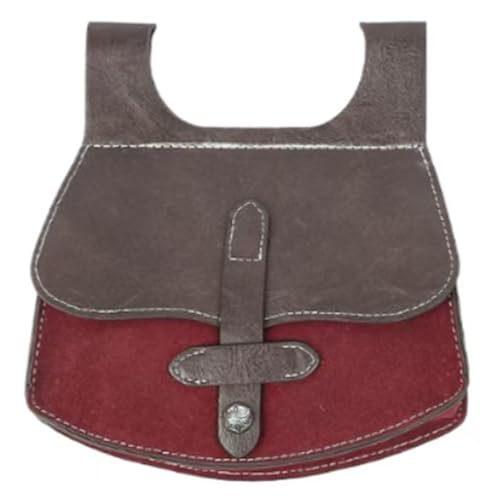 Retro Mittelalter Kunstleder Gürteltaschen Geldbörse Mittelalter Tragbare Münzbörse Gürteltaschen LARP Renaissancen Kostüme Renaissancen Kostüm Accessoires Herren, large, Einheitsgröße, Mass Beauty von Limtula