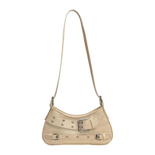 Schultertasche für Damen, PU-Leder, Schlingen-Geldbörse, Handtasche, Retro, Clutch, Geldbörse mit Reißverschluss, für Abendveranstaltung, Party, Alltag, beige, One Size Schultertasche für Damen, PU-Leder, Schlingen-Geldbörse, Handtasche, Retro, Clutch, Geldbörse mit Reißverschluss, für Abendveranstaltung, Party, Alltag, beige, One Size von Limtula
