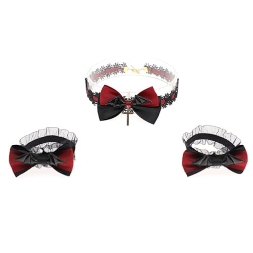 Spitzen-Haarspange/Manschettenband für weibliche Mädchen, dunkle Serie, Seitenclip, Halloween-Haarspange, Anime, Dienstmädchen, Rollenspiel, Haardekorationen von Limtula