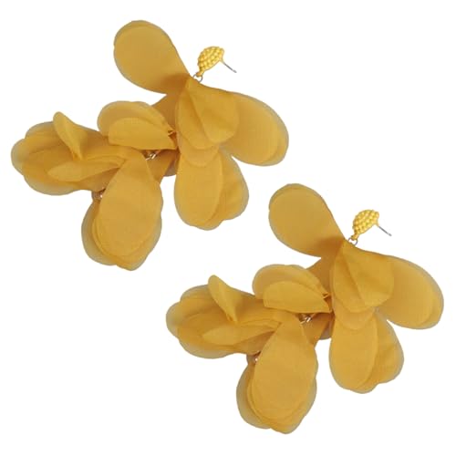 Statement-Ohrringe, Chiffon-Blume, baumelnde Ohrringe, Retro-Mode-Accessoires, Hochzeitsschmuck, trendiges Damen-Accessoire, einzigartiges Design von Limtula