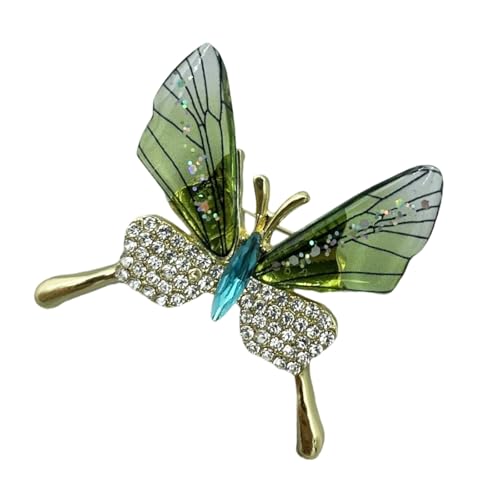 Stylish Butterfly Strassestones Pin Sturdy Legierung Handwerkskunst Für Hochzeitstag Weihnachtsfeier Outfits Einzigartiger Schmetterling Schmuck Für Frauen von Limtula