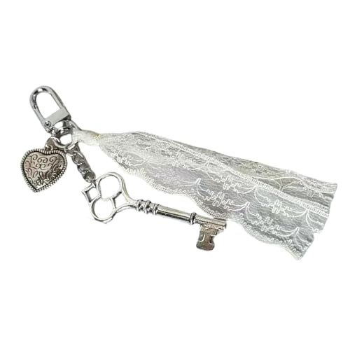 Trendy Spitze Und Liebe Herzförmige Schlüsselanhänger Mode Legierung Legierung Schlüsselbund Leichtes Bag Accessoire Für Reisen Gebrauch von Limtula