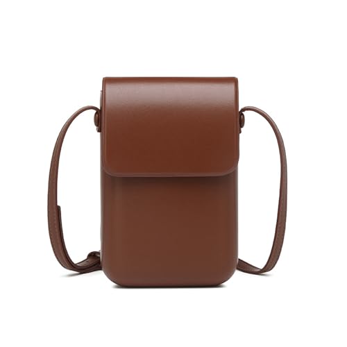 Umhängetasche aus PU-Leder für Damen und Herren, vertikale Umhängetasche, Handytasche, stilvolle Pendler, Handytasche, Umhängetasche, vertikale Umhängetasche für den täglichen Gebrauch, braun, One von Limtula