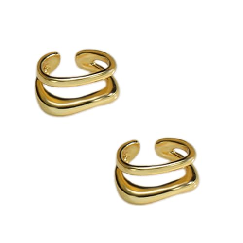 Unregelmäßige C Form Ohrmanschette Doppelschicht Linie Knochenklammelknorpel Ohrringe Elegante Schmuckzubehör Für Frauen Unisex Wear von Limtula