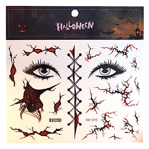 Wasserdichtes Halloween Kostüm Temporärer Tattoosstickere Gesicht Make Up Realistische Spiders Design Fakestattoos Aufkleber von Limtula