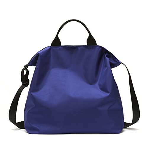 Lin‘s Liliana Canvas Umhängetasche, Multifunktionale Schultertasche Mehrzweck Handtasche Damen Herren für Arbeit Freizeit Uni Schule lässig täglich (blau glatt) von Lin's Liliana