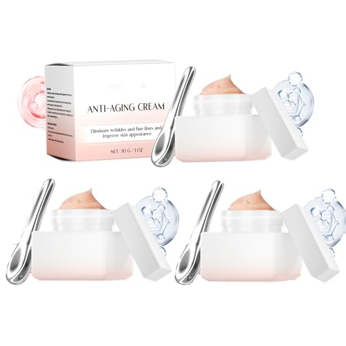 Anti-Aging-Creme für das Gesicht - Glättung von Falten und Hautstraffung - Feuchtigkeitscreme für das Gesicht mit straffender Wirkung - Anti-Aging-Creme für Frauen - Reduziert feine Linien und (3PCS) von LinBomZony