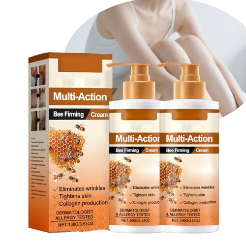 Bee Propolis Firming Cream, Natural Face Body Moisturizer für Frauen Männer, feuchtigkeitsspendende nährende Creme mit Royal Jelly Botanical Extracts, sanfte tägliche Hautpflege (2PCS) von LinBomZony