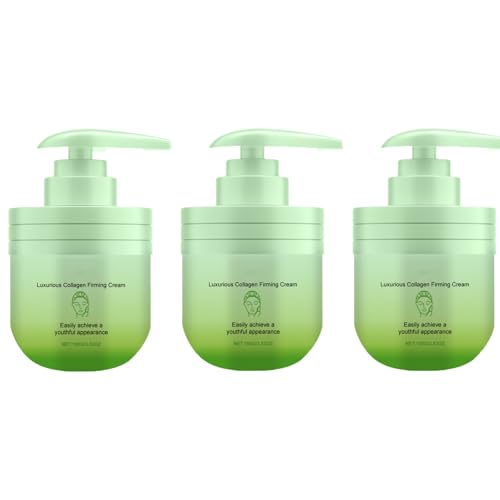 Collagen Advanced Firming Cream für Frauen - Körpercreme zur Straffung schlaffer Haut, Reduzierung von Falten und Verbesserung der Hautelastizität - Lifting & Moisturizing Treatment (3PCS) von LinBomZony