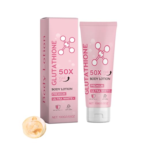 Glutathione Enriched Body Lotion， Brightening Moisturizer for Women Men， Hydrating Cream with Niacinamide, Hyaluronic Acid， Improves Dark Spots, Sensitive Skin Safe (1PCS) von LinBomZony