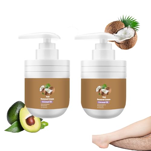 Sensitive Hair Removal Cream, für Frauen Gesicht Haarentferner, Bikini Haar, Körper Haar, schmerzfrei Haarentfernung, mit einem neutralen formuliert, Haarentfernung und Hautpflege (2 STÜCKE) von LinBomZony