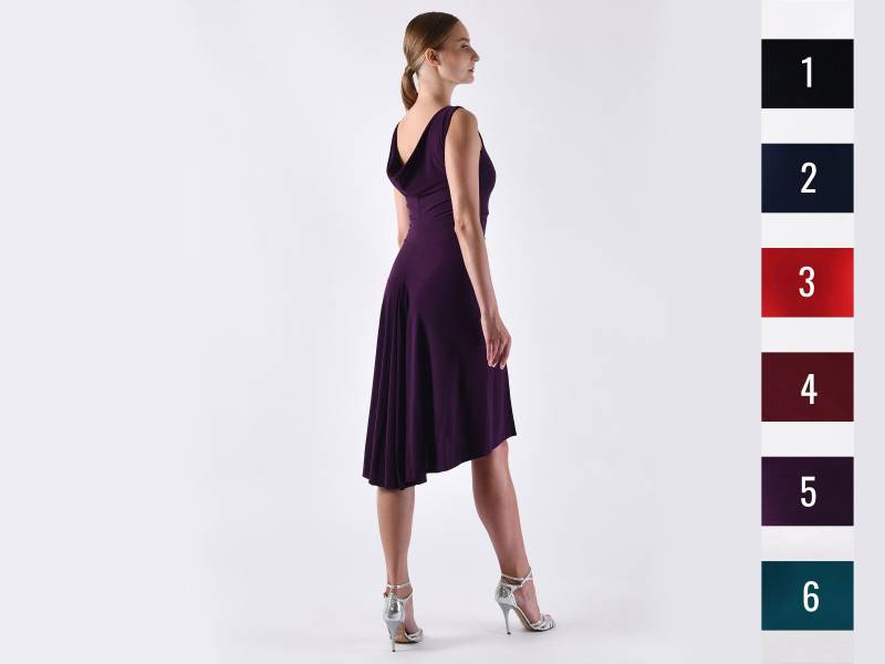 Troilo Tango Kleid Drapierter Rücken von LinCreationsBoutique