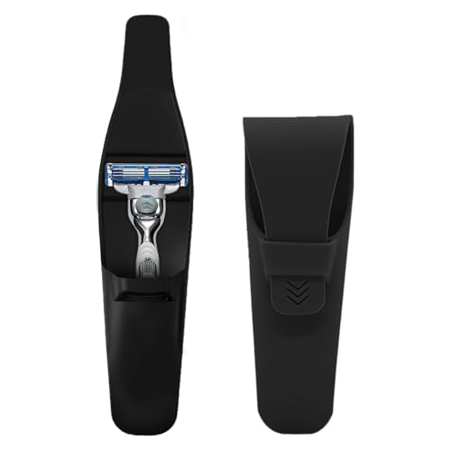 LinMei Silikon-Schutzhülle für Rasierer, Blau + Schwarz, kompatibel mit Gillette, Parker, Merkur Rasierer, Grau, 2 Stück, Schwarz LinMei Silikon-Schutzhülle für Rasierer, Blau + Schwarz, kompatibel mit Gillette, Parker, Merkur Rasierer, Grau, 2 Stück, Schwarz von LinMei