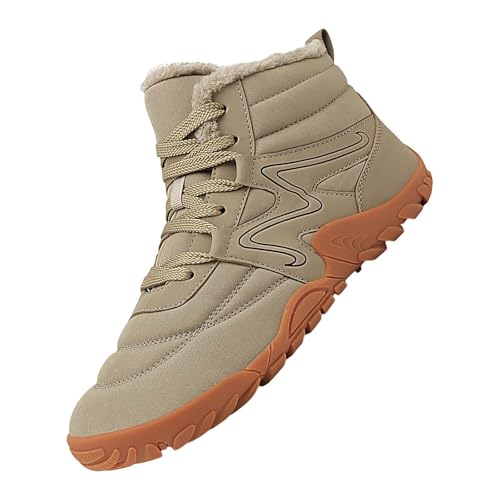 Barfußschuhe Herren Damen Winterschuhe Warm Gefüttert Winterschuhe Traillaufschuhe mit rutschfest Sohle & Breiter Zehenbox Winterstiefel Wasserdicht Schneestiefel Winter von LinRim