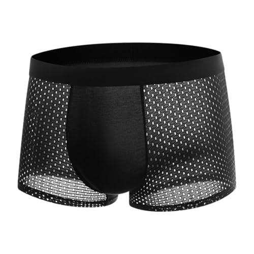 Boxershorts Herren Unterhosen Männer Baumwolle Unterwäsche Hipster Sport Underpants Atmungsaktiv und Weich-Long Life Soft Retroshorts von LinRim