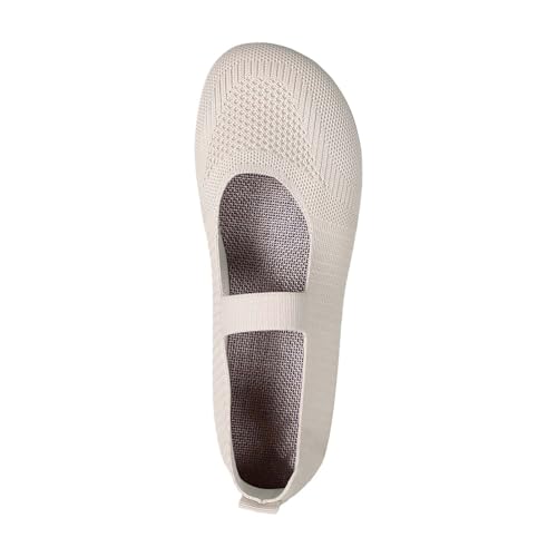 Damen Ballerinas Elegant Slip On Knit Schuhe Flache Barfuß Ballerina Geschlossene Mokassin Runde Zehe Barfußschuhe Bequem Weich Leicht Trick Kleid Schuhe Niedriger Keil Flats von LinRim