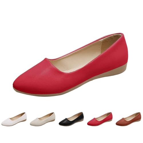 Damen Ballerinas Loafer Bequeme Slipper Mokassins Slip On Walkingschuhe mit Fußgewölbestütze Leichte Flache Schuhe Trainers für Freizeit Outdoor Fitness von LinRim