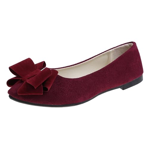 Damen Weich Faux Wildleder Flach Spitze Pumps Elegant Und Bequem Damenpumps Outdoor Sommerschuhe Ballerinas Flats mit atmungsaktivem Mittelfußstütze strapazierfähige Laufsohle leicht & flexibel Damen Weich Faux Wildleder Flach Spitze Pumps Elegant Und Bequem Damenpumps Outdoor Sommerschuhe Ballerinas Flats mit atmungsaktivem Mittelfußstütze strapazierfähige Laufsohle leicht & flexibel von LinRim