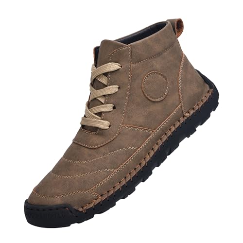 Ergonomischer, Wasserdichter & Schmerzlindernder Barfußschuh Ultra Bequeme und rutschfeste Barfussschuhe Herren Damen PU Leder Freizeitschuhe Fashion Outdoor Casual Schuhe von LinRim