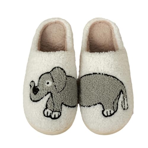 Hausschuhe Damen Winter Herren Warme Kuschel Slippers Weiche Plüsch Tiere Pantoffeln Niedliche Cartoon Hauspantoffeln Kuschelige Warme Schuhe Indoor Mädchen Frauen Rutsfeste Bequeme Hausschlappen von LinRim