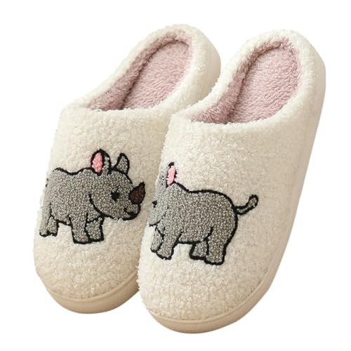 Hausschuhe Damen Winter Herren Warme Kuschel Slippers Weiche Plüsch Tiere Pantoffeln Niedliche Cartoon Hauspantoffeln Kuschelige Warme Schuhe Indoor Mädchen Frauen Rutsfeste Bequeme Hausschlappen von LinRim