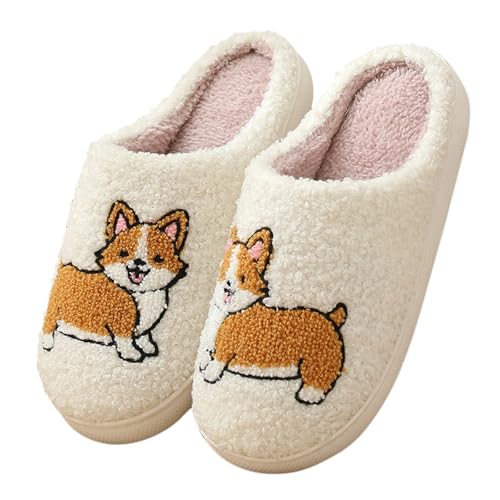 Hausschuhe Damen Winter Herren Warme Kuschel Slippers Weiche Plüsch Tiere Pantoffeln Niedliche Cartoon Hauspantoffeln Kuschelige Warme Schuhe Indoor Mädchen Frauen Rutsfeste Bequeme Hausschlappen von LinRim