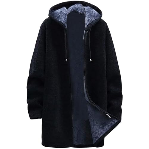Herren Fleece gefütterte Strickjacke Langer Strickpullover Pullover Winter Dicker Warmer Mantel Cardigan Lang Strickjacke mit Kapuze Wintermantel Fleecejacke Sweatjacke Strickjacken Herren Fleece gefütterte Strickjacke Langer Strickpullover Pullover Winter Dicker Warmer Mantel Cardigan Lang Strickjacke mit Kapuze Wintermantel Fleecejacke Sweatjacke Strickjacken von LinRim
