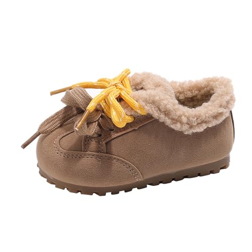 Kinder Winterschuhe Gefüttert Winterstiefel für Jungen Mädchen Filz-Pantoffeln Warme Pantoletten Bequem Walkingschuhe Atmungsaktiv Laufschuhe Outdoor Sneaker Hallenschuhe Running Shoes von LinRim